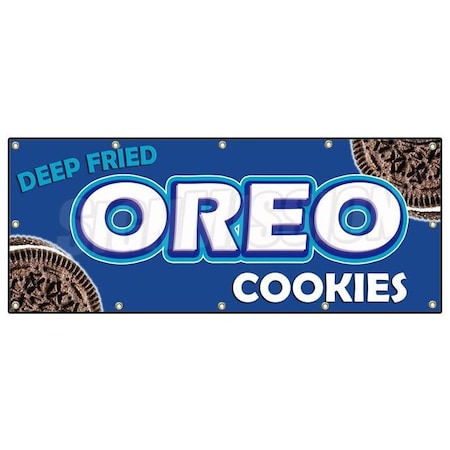 Signmission DEEP FRIED OREOS BANNER SIGN warm fresh homemade stick candy bar oreo B-120 Deep Fried Oreos